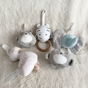 Aden & Anais Play & Discover Gym Replacement Plush Baby Toys Zebra Swan Elephant